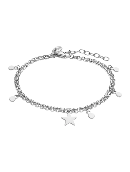 Lotus Bijoux - Bracelet Style Pulsera acier argenté étoile - Ref LS2315-2/1
