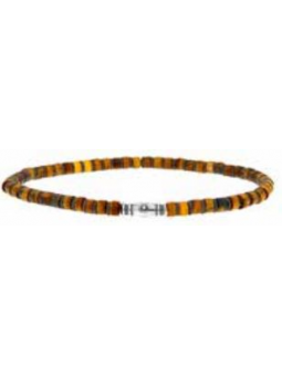 Officina - Bracelet en acier marron 20cm  - Ref OI196