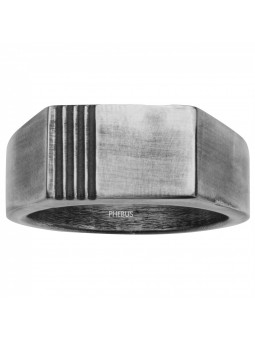 Phebus - Bague acier gris  - Ref 15-0308-60