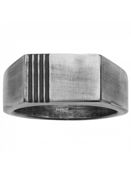 Phebus - Bague acier gris  - Ref 15-0308-60