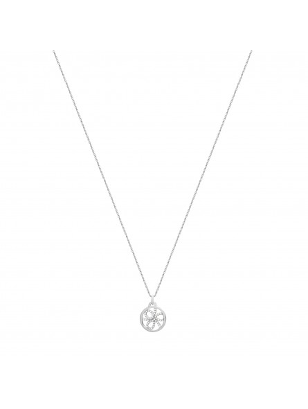 Les Georgettes - Collier Les Précieuses pétales metal gris - Ref 70318751608000
