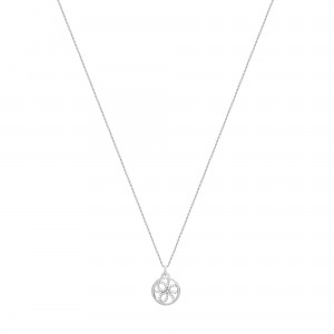 Les Georgettes - Collier Les Précieuses pétales metal gris - Ref 70318751608000