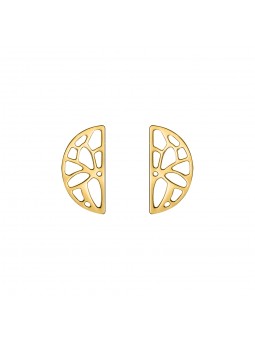 Les Georgettes - Boucles d'oreilles demi-lune  Nénuphar dorée - Ref 70331091900000