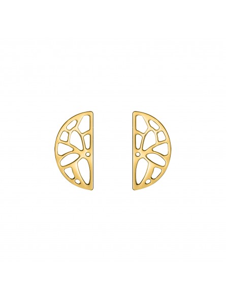 Les Georgettes - Boucles d'oreilles demi-lune  Nénuphar dorée - Ref 70331091900000