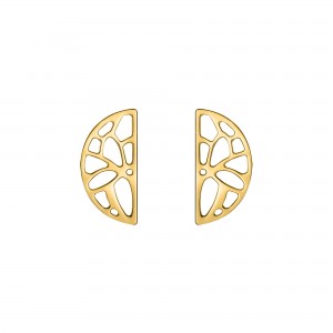 Les Georgettes - Boucles d'oreilles demi-lune  Nénuphar dorée - Ref 70331091900000