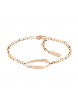 Calvin Klein - Bracelet Playful Organic Shapes acier doré rose - Ref 35000359