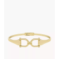 Fossil - Bracelet jonc Heritage D-Link acier inoxydable doré - Ref JF04524710