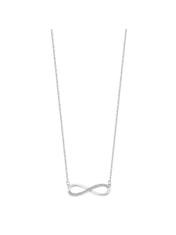 Lotus - Collier infini argent et oxyde de zirconium - Ref LP1872-1/1