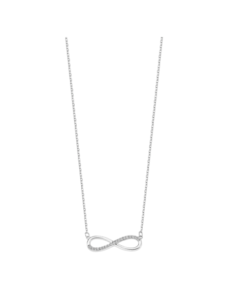Lotus - Collier infini argent et oxyde de zirconium - Ref LP1872-1/1