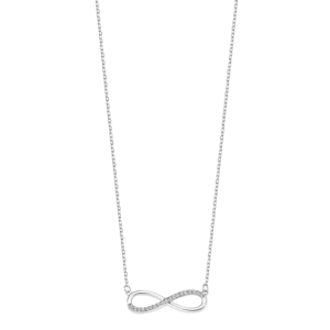 Lotus - Collier infini argent et oxyde de zirconium - Ref LP1872-1/1