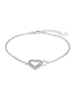 Lotus - Bracelet double coeur métal gris - Ref LP1917-2/1