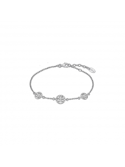 Lotus - Bracelet triple arbre de vie métal gris  - Ref LP1982-2/1