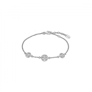 Lotus - Bracelet triple arbre de vie métal gris  - Ref LP1982-2/1