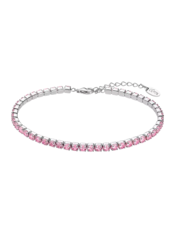 Lotus - Bracelet métal gris pierre rose  - Ref LP3452-2/2