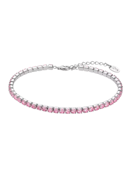 Lotus - Bracelet métal gris pierre rose  - Ref LP3452-2/2