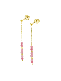 Lotus - Boucles d'oreilles argent trendy métal jaune - Ref LP3770-4/1
