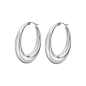Lotus - Boucles d'oreilles acier gris  - Ref LS2177-4/1