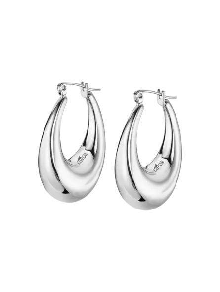 Lotus - Boucles d'oreilles style urban acier gris - Ref LS2349-4/1