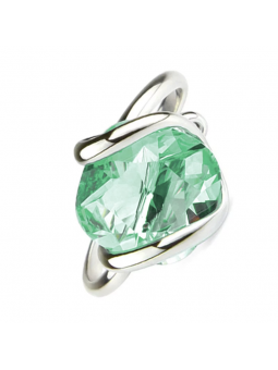 Marazzini - Bague acier gris couleur péridot - Ref RHMINPERSW