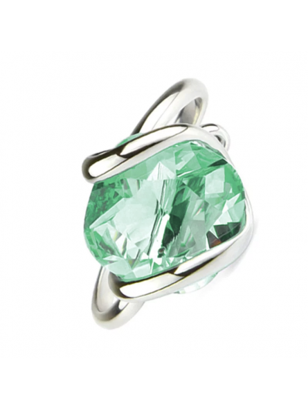 Marazzini - Bague acier gris couleur péridot - Ref RHMINPERSW