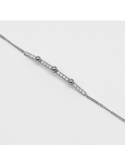 ZAG - Bracelet Zinatra acier gris  - Ref SBS12102-00WHT