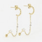 ZAG - Boucles d'oreilles Chi acier doré - Ref SEC13832-01UNI