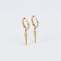 ZAG - Boucles d'oreilles Spike acier doré - Ref SEC14802-01WHT