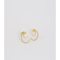 ZAG - Boucles d'oreilles Luno acier doré - Ref SEC18556-01UNI