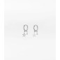 ZAG - Boucles d'oreilles Lucky Star acier gris - Ref SEC9453-00WHT
