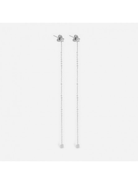 ZAG - Boucles d'oreilles Fylla acier gris  - Ref SEL18187-00UNI
