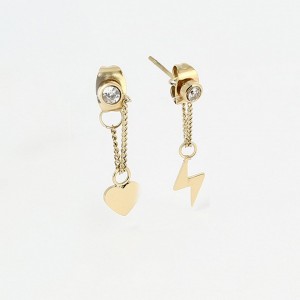 ZAG - Boucles d'oreilles Roma acier doré - Ref SEM12016-01WHT