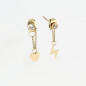 ZAG - Boucles d'oreilles Roma acier doré - Ref SEM12016-01WHT
