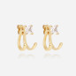 ZAG - Boucles d'oreilles Anael acier doré  - Ref SEX23166-01WHT