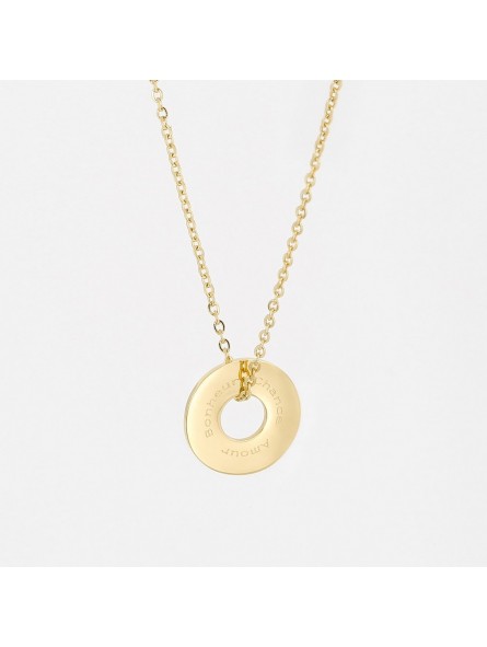 ZAG - Collier Divine acier doré - Ref SNS0681-01UNI