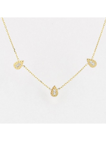 ZAG - Collier Leyva acier doré  - Ref SNS18296-01WHT