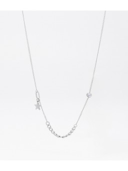 ZAG - Collier Juliaca acier gris  - Ref SNS21830-00WHT