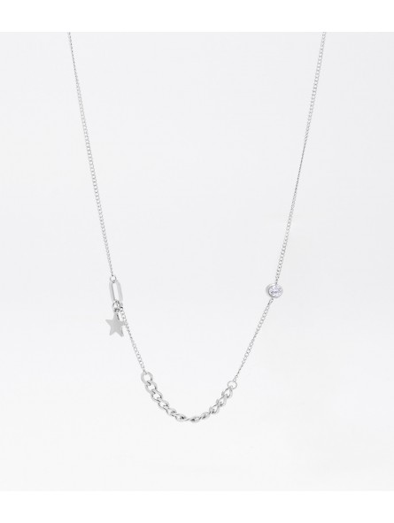ZAG - Collier Juliaca acier gris  - Ref SNS21830-00WHT
