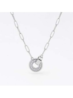ZAG - Collier Eternity acier gris - Ref SNS21875-00WHT