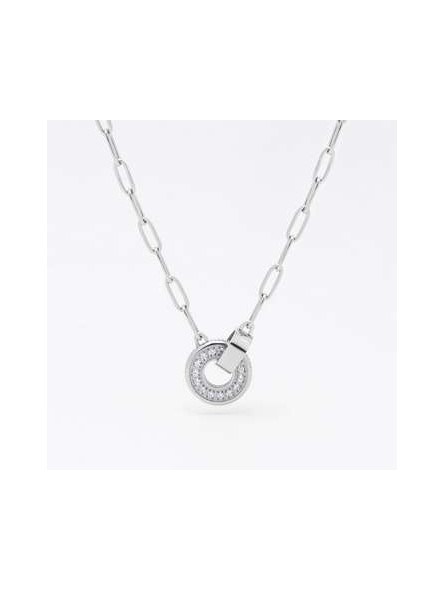ZAG - Collier Eternity acier gris - Ref SNS21875-00WHT