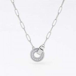 ZAG - Collier Eternity acier gris - Ref SNS21875-00WHT