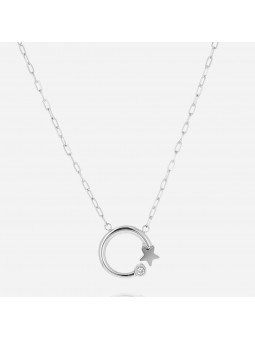 ZAG - Collier Simple acier doré - Ref SNS21879-00WHT