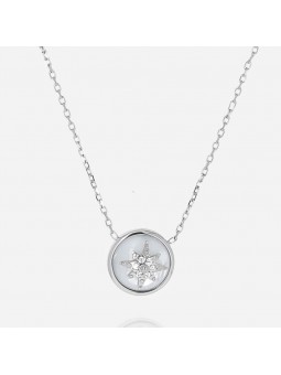 ZAG - Collier Evelyne acier gris  - Ref SNS21921-00SEL