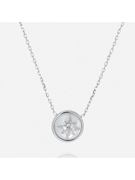 ZAG - Collier Evelyne acier gris  - Ref SNS21921-00SEL