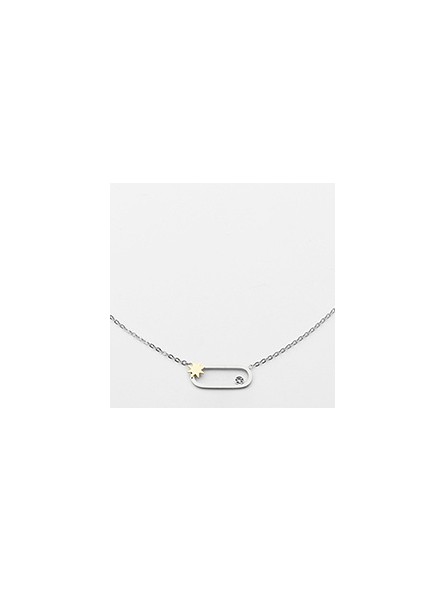 ZAG - Collier Atoll acier gris - Ref SNS5307-00MIX