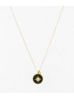 ZAG - Collier Sun acier doré - Ref SNS7377-01BLK
