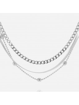 ZAG - Collier Lumineux acier gris  - Ref SNX22924-00UNI