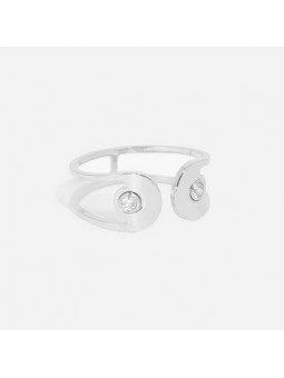ZAG - Bague Medium acier gris - Ref SRM19741-00WHT