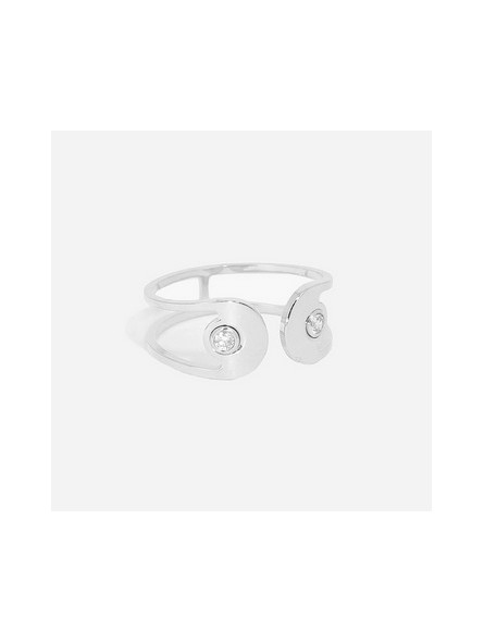 ZAG - Bague Medium acier gris - Ref SRM19741-00WHT