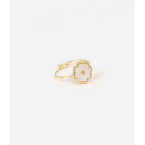 ZAG - Bague Fiore acier doré - Ref SRM19751-01SEL