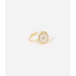 ZAG - Bague Fiore acier doré - Ref SRM19751-01SEL
